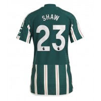 Koszulka piłkarska Manchester United Luke Shaw #23 Strój wyjazdowy dla kobiety 2023-24 tanio Krótki Rękaw